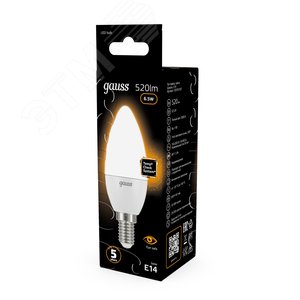 Лампа светодиодная LED 6.5 Вт 520 лм 3000К свеча теплый E14 AC 220В Black - фото 14