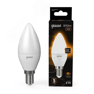 Лампа светодиодная LED 9.5 Вт 890 лм 3000К свеча теплый E14 AC 220В Black - фото 11