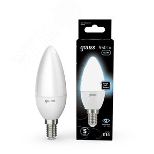 Лампа светодиодная LED 6.5 Вт 550 лм 4100К свеча нейтральный E14 AC 220В Black - фото 11