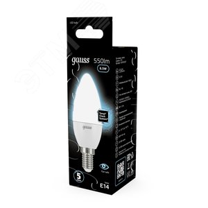 Лампа светодиодная LED 6.5 Вт 550 лм 4100К свеча нейтральный E14 AC 220В Black - фото 14