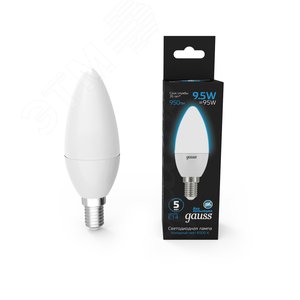 Лампа светодиодная LED 9.5 Вт 950 лм 6500К свеча холодный E14 AC 220В Black - фото 12