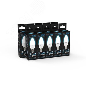 Лампа светодиодная LED 9.5 Вт 950 лм 6500К свеча холодный E14 AC 220В Black - фото 13