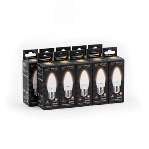 Лампа светодиодная LED 6.5 Вт 520 лм 3000К свеча теплый E27 AC 220В Black - фото 12