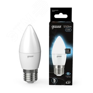 Лампа светодиодная LED 6.5 Вт 550 лм 4100К свеча нейтральный E27 AC 220В Black - фото 11