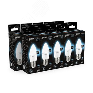 Лампа светодиодная LED 6.5 Вт 550 лм 4100К свеча нейтральный E27 AC 220В Black - фото 12