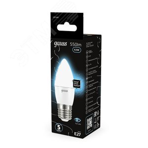 Лампа светодиодная LED 6.5 Вт 550 лм 4100К свеча нейтральный E27 AC 220В Black - фото 14