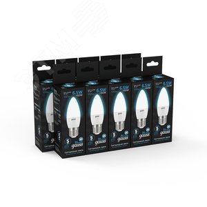 Лампа светодиодная LED 6.5 Вт 550 лм 6500К свеча холодный E27 AC 220В Black - фото 12