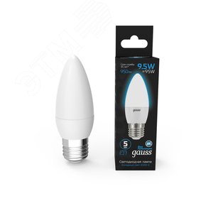 Лампа светодиодная LED 9.5 Вт 950 лм 6500К свеча холодный E27 AC 220В Black - фото 12