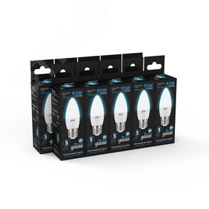 Лампа светодиодная LED 9.5 Вт 950 лм 6500К свеча холодный E27 AC 220В Black - фото 13