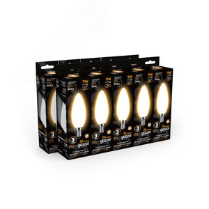 Лампа светодиодная филаментная LED 9 Вт 590 лм 3000К свеча теплый E14 AC 220В матовая колба Black Filament - фото 3