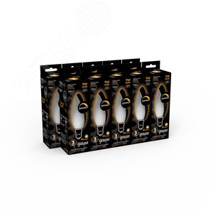 Лампа светодиодная филаментная LED 9 Вт 590 лм 3000К свеча теплый E14 AC 220В матовая колба диммируемая Black Filament - фото 3