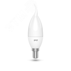 Лампа светодиодная LED 5.5 Вт 400 лм 3000К свеча на ветру теплый E14 AC 220В Basic - фото 1