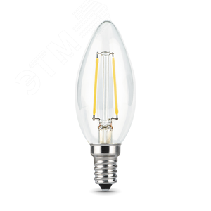 Лампа светодиодная филаментная LED 9 Вт 680 Лм 2700К E14 свеча теплая Black Filament Gauss