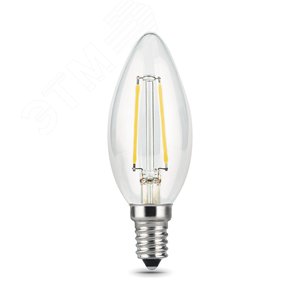 Лампа светодиодная филаментная LED 11 Вт 810 лм 2700К AC185-265В E14 свеча теплая  Black Filament Gauss 103801111 GAUSS - 7