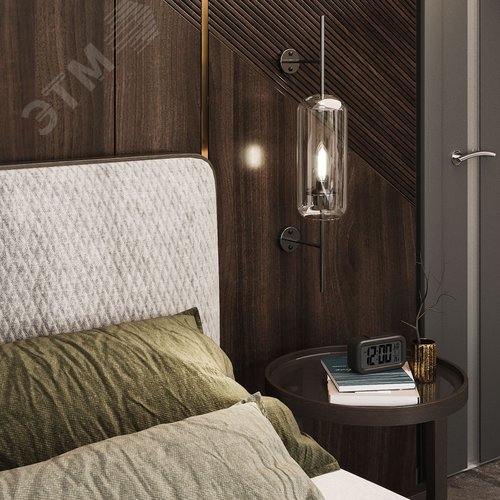 Лампа светодиодная филаментная LED 5 Вт 450 лм 4100К свеча нейтральный E14 AC 220В прозрачная колба Black Filament - фото 14