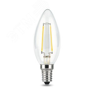 Лампа светодиодная филаментная LED 9 Вт 710 лм 4100К AC185-265В E14 свеча нейтральный Black Filament 103801209 GAUSS - 4