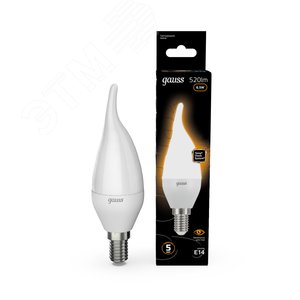 Лампа светодиодная LED 6.5 Вт 520 лм 3000К свеча на ветру теплый E14 AC 220В Black - фото 11