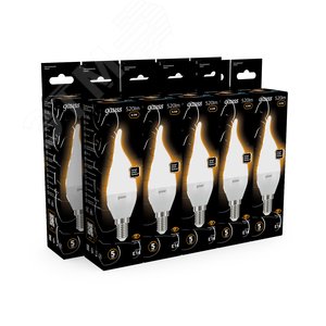 Лампа светодиодная LED 6.5 Вт 520 лм 3000К свеча на ветру теплый E14 AC 220В Black - фото 12