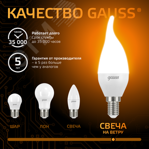 Лампа светодиодная LED 9.5 Вт 890 лм 3000К свеча на ветру теплый E14 AC 220В Black - фото 7