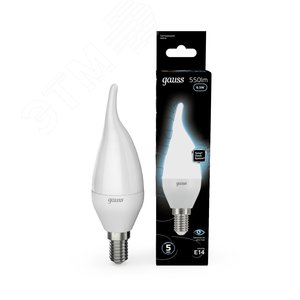 Лампа светодиодная LED 6.5 Вт 550 лм 4100К свеча на ветру нейтральный E14 AC 220В Black - фото 11