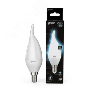 Лампа светодиодная LED 9.5 Вт 950 лм 4100К свеча на ветру нейтральный E14 AC 220В Black - фото 11