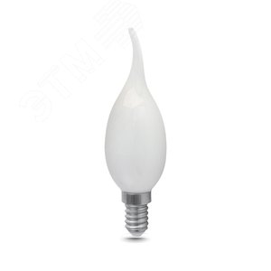 Лампа светодиодная филаментная LED 9 Вт 590 лм 3000К AC185-265В E14 свеча теплая матовая колба диммируемая Black Filament Gauss 104201109-D GAUSS - 4