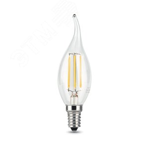 Лампа светодиодная филаментная LED 5 Вт 420 лм 2700К AC185-265В E14 свеча теплая диммируемая Black Filament 104801105-D GAUSS - 4