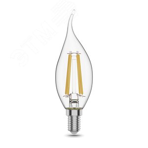 Лампа светодиодная филаментная LED 11 Вт 830 лм 4100К AC185-265В E14 свеча нейтральный  Black Filament Gauss 104801211 GAUSS - 6
