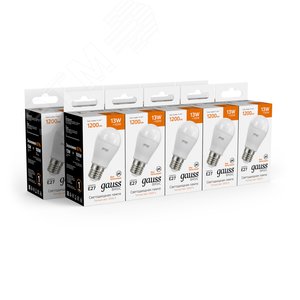 Лампа светодиодная LED 13 Вт 1200 лм 3000К шар P45 теплый E27 AC 220В Basic - фото 3