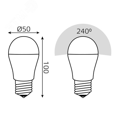 Лампа светодиодная LED 13 Вт 1200 лм 4000К шар P45 нейтральный E27 AC 220В Basic - фото 14