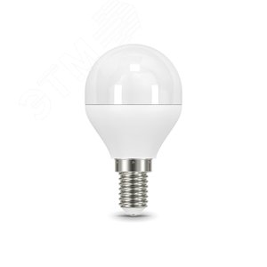 Лампа светодиодная LED 7 Вт 560 лм 3000К AC150-265В E14 шар P45 теплая диммируемая Black 105101107-D GAUSS - 3