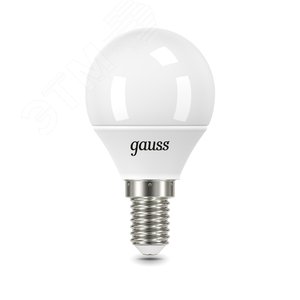 Лампа светодиодная LED 6.5 Вт 550 лм 6500К шар P45 холодный E14 AC 220В Black - фото 1