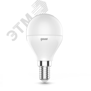 Лампа светодиодная LED 6 Вт RGB Вт+димирование E14 Шар Black 105101406 GAUSS - 4