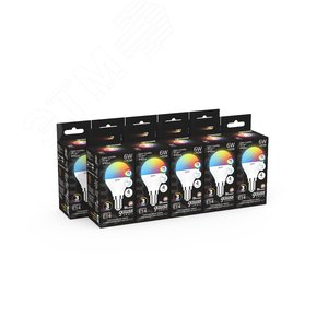 Лампа светодиодная LED 6 Вт 440 лм RGBW шар P45 E14 AC 220В RGBW и диммирование от пульта Black - фото 3