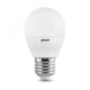 Лампа светодиодная LED 7 Вт 560 лм 3000К AC150-265В E27 шар P45 теплая диммируемая Black Gauss 105102107-D GAUSS - 3