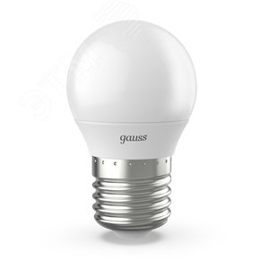 Лампа светодиодная LED 9.5 Вт 890 лм 3000К шар P45 теплый E27 AC 220В Black - фото 1