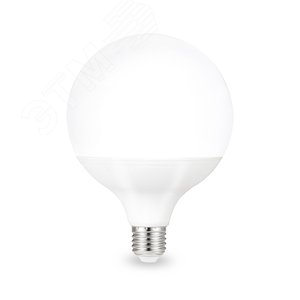 Изображение товара Лампа светодиодная LED 22 Вт 1800 лм 3000К шар G125 теплый E27 AC 220В Black (шт)