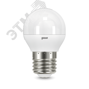 Лампа светодиодная LED 7 Вт 550 лм 4100К AC150-265В E27 шар P45 нейтральный шаговое диммирование выключателем Black