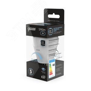 Лампа светодиодная LED 7 Вт 590 лм 4100К шар P45 нейтральный E27 AC 220В диммируемая Black - фото 4