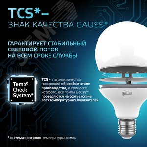 Лампа светодиодная LED 16 Вт 1540 лм 4100К шар G95 нейтральный E27 AC 220В Black - фото 9