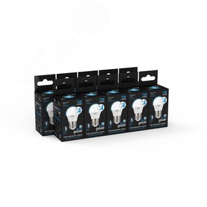 Лампа светодиодная LED 7 Вт 550 лм 6500К шар P45 холодный E27 AC 220В шаговое диммирование выключателем Black - фото 3