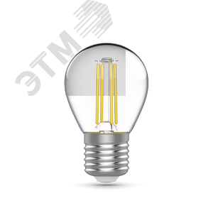 Лампа светодиодная филаментная LED 4,5 Вт 420 Лм 4100К E27 шар P45 белая Basic