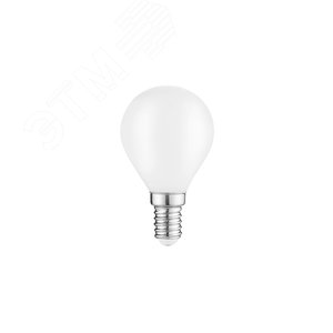 Лампа светодиодная филаментная LED 9 Вт 590 лм 3000К AC185-265В E14 шар P45 теплая матовая колба диммируемая Black Filament Gauss