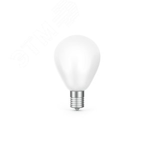Лампа светодиодная филаментная LED 9 Вт 610 лм 4100К AC185-265В E14 шар P45 нейтральный матовая колба диммируемая Black Filament 105201209-D GAUSS - 4