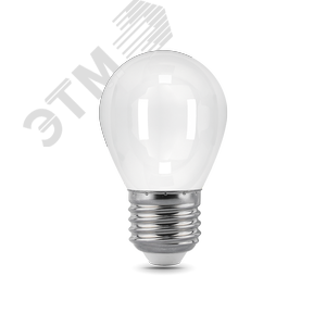 Лампа светодиодная филаментная LED 5 Вт 420 лм 2700К AC150-265В E27 шар P45 теплая матовая колба Black Filament