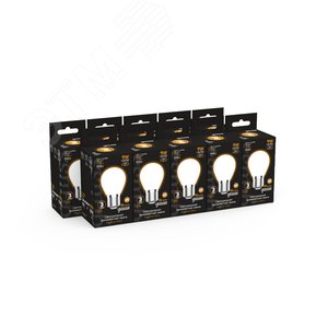 Лампа светодиодная филаментная LED 9 Вт 590 лм 3000К шар P45 теплый E27 AC 220В матовая колба Black Filament - фото 3