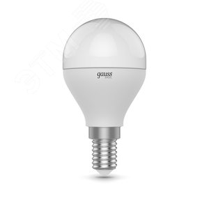 Лампа светодиодная LED 7 Вт 470 лм 3000-6500К AC180-240В E14 шар P45 измененяемая цветовая температура Basic 1053147 GAUSS - 3