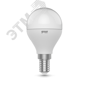 Лампа светодиодная LED 7 Вт 470 лм 3000-6500К AC180-240В E14 шар P45 измененяемая цветовая температура Basic 1053147 GAUSS