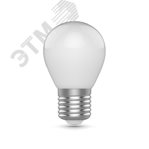 Лампа светодиодная филаментная LED 4.5 Вт 380 лм 2700К AC180-240В E27 шар P45 теплая матовая колба Basic Gauss