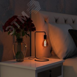 Лампа светодиодная филаментная LED 5 Вт 400 лм 2700К шар P45 теплый E14 AC 220В золотистая колба Black Filament - фото 7